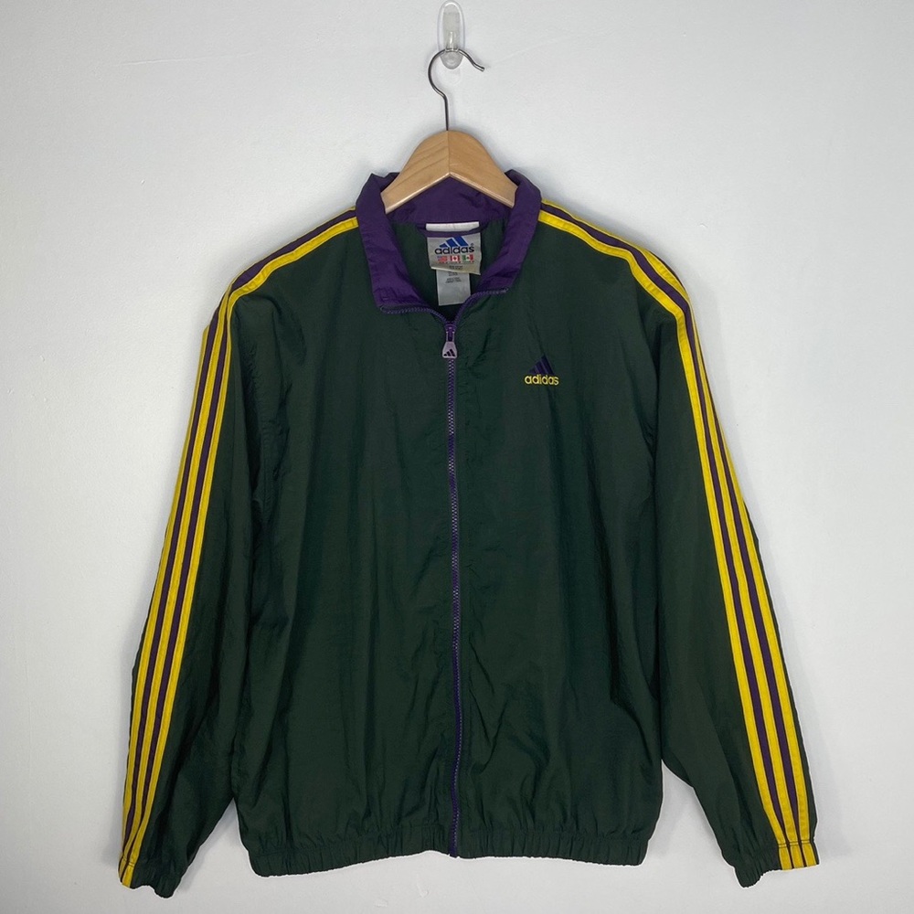 Adidas Vintage Green Windbreaker Youth Size Medium